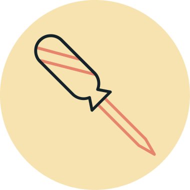 Tek bir izole kalem simgesinin vektör çizimi