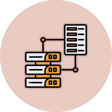 Sunucu ağ simge vektör çizim