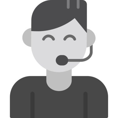 beyaz üzerinde izole edilmiş basit vektör operatör simgesi