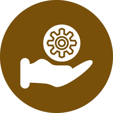 İngiliz anahtarını tutan bir elin vektör çizimi