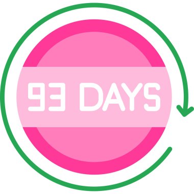 Haftanın günleri. 9. Simge tasarımı. vektör illüstrasyonu