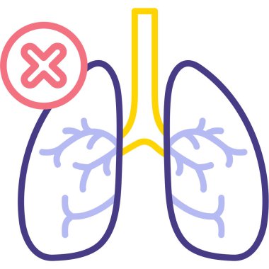 Ciğerler. Web simgesi basit tasarım
