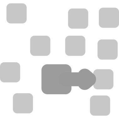 Beyaz arkaplanda gri kareler