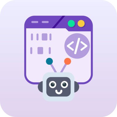 web simgesi, robot vektör illüstrasyon