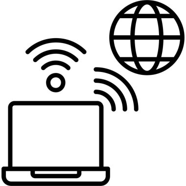 wifi internet simgesi vektör illüstrasyonu