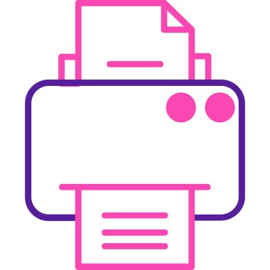 Yazıcı. Web simgesi basit illüstrasyon