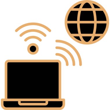 Wifi simgesi, vektör illüstrasyonu.