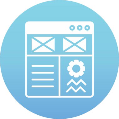 Tarayıcı. Web simgesi vektör illüstrasyonu