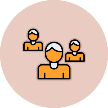 grup insanları ikon vektör illüstrasyonu