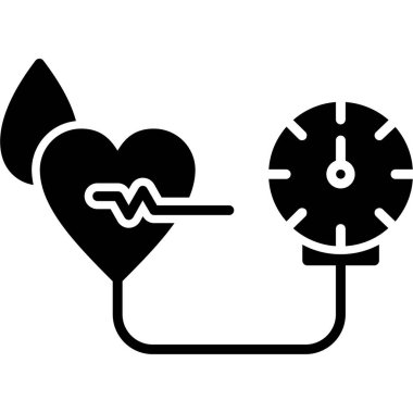 kalp atış hızı vektör simgesi tasarımı