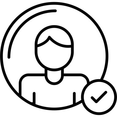 Avatar man simgesi, vektör illüstrasyonu