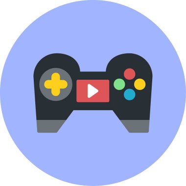 oyun düz simgeleri, oyun ve eğlence