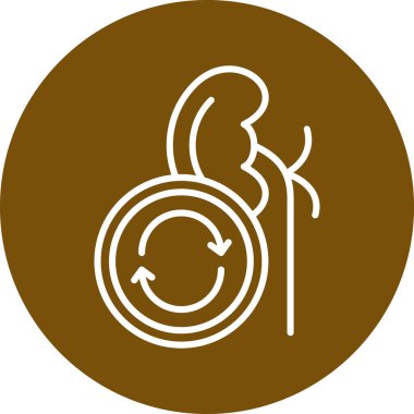 Böbrek. Web simgesi basit tasarım