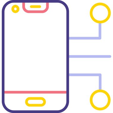 Cep telefonu simgesinin vektör illüstrasyonu