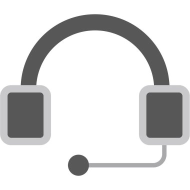 Kulaklık simgesi, vektör illüstrasyonu