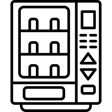 Buzdolabı. Web simgesi basit illüstrasyon