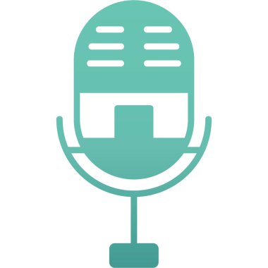 Mikrofon. Web simgesi basit tasarım