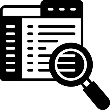 belge büyütme cam simgesi ana hat biçiminde