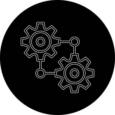 Bir dişli simgesini vektör çizim