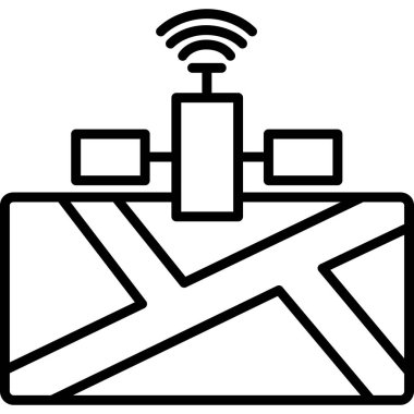 Kablosuz. Web simgesi basit illüstrasyon