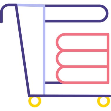 Alışveriş arabası, illüstrasyon, beyaz arka planda vektör