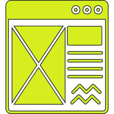 Web sitesi simgesi, vektör illüstrasyonu