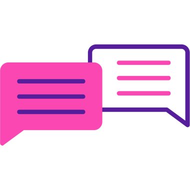 Sohbet web vektörü basit illüstrasyon