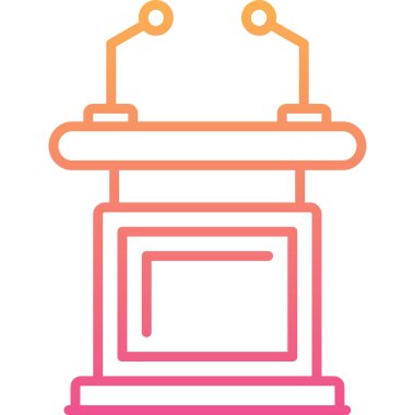 Podyum. Web simgesi basit illüstrasyon