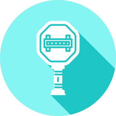 Mavi çizgi boks eldiveni ikonu beyaz arka planda izole edildi. Boks eldiveni işareti. Spor malzemeleri. vektör.