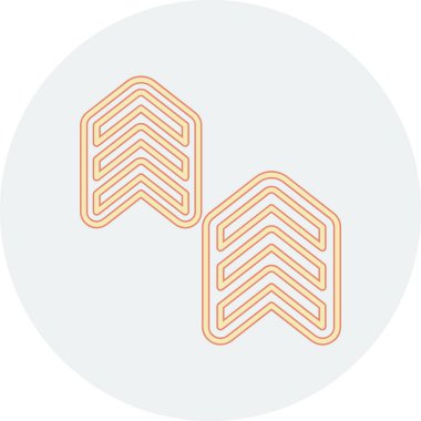 iki renkli ok, vektör illüstrasyonu, simge