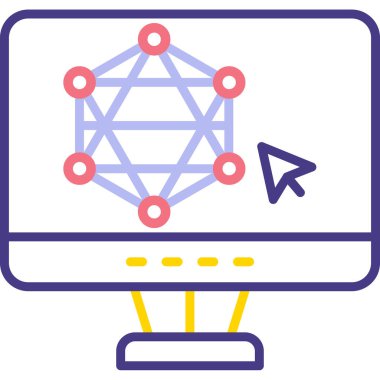 ağ web simgesi basit tasarımı