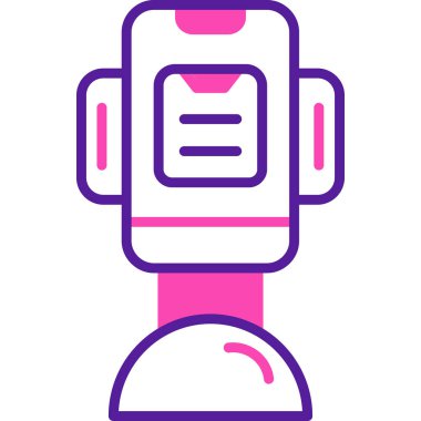 robot. Web simgesi basit illüstrasyon