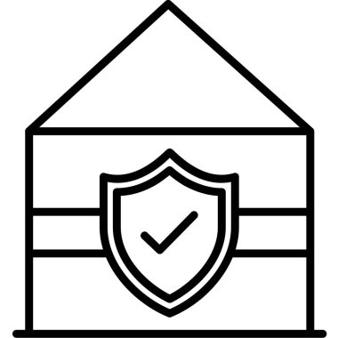 Kalkan. Web simgesi basit illüstrasyon