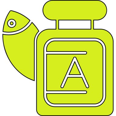 balık şişesi simgesi, vektör illüstrasyonu