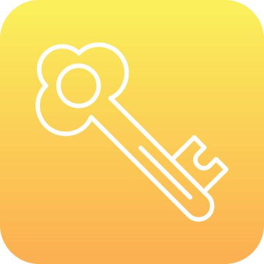 Benzersiz anahtar vektör simgesi