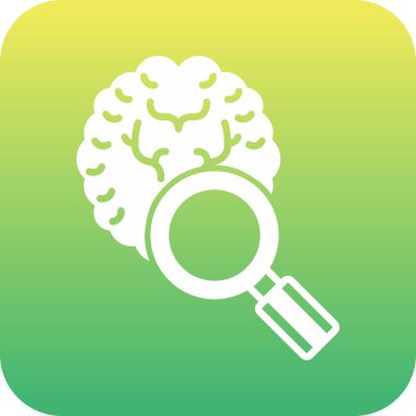 Beyin Vektörü Kabartma Simgesi Tasarımı