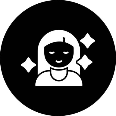 Bir kadın simgesinin vektör illüstrasyonu