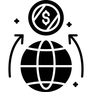 Genel ağ simgesinin ana hatları doldurulmuş hali