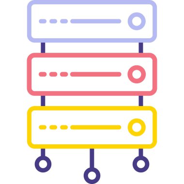 Sunucu. Web simgesi basit illüstrasyon
