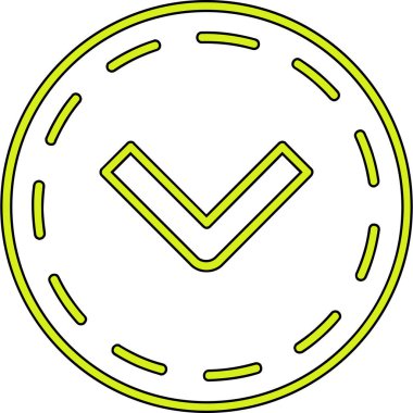 Kene simgesini, vektör illüstrasyonunu kontrol et