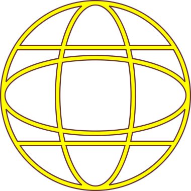 küresel dünya ikonu. Beyaz arkaplanda izole edilmiş web tasarımı için genel dünya vektör simgesi