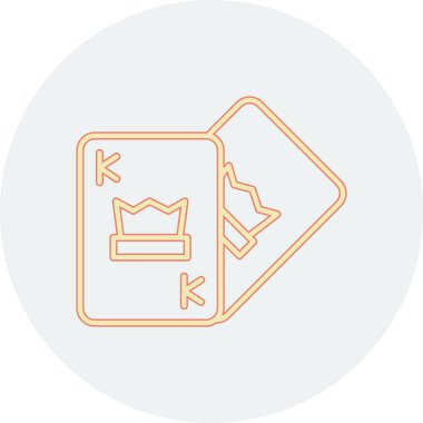 King Hattı simgesi beyaz arkaplanda izole edildi. Renkli taslak konsepti. Vektör.