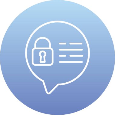 Kilit. Web simgesi basit illüstrasyon