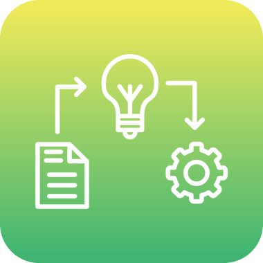 eşsiz fikir vektör çizgisi simgesi