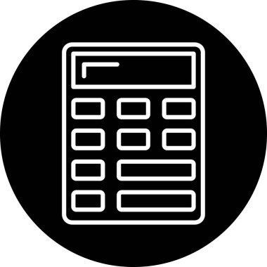 hesap makinesi simgesi vektör illüstrasyonu