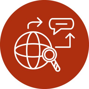 küresel iletişim. Basit ağ simgesi