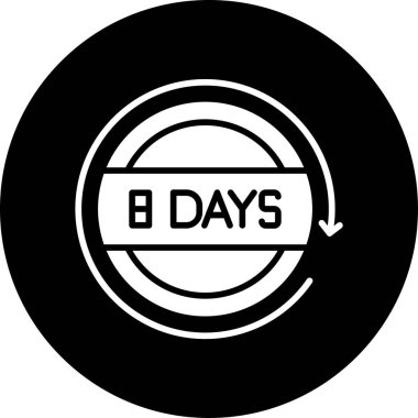 Geri sayım simgesinin vektör illüstrasyonu