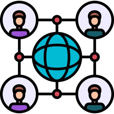 ağ bağlantısı insanlar simgesi