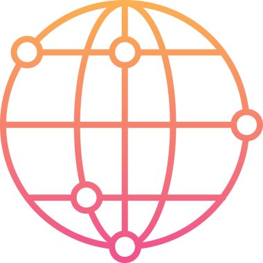 genel küresel ağ simgesi ana hat biçiminde