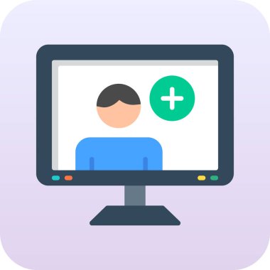 Ekle, web simgesine sahip bilgisayar monitörü